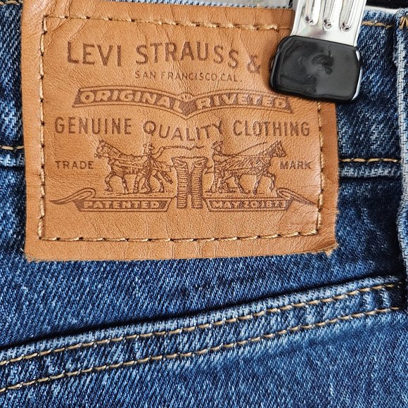 High Rise Levis Ribcage Boot Blue Jeans - Picture 8 of 10